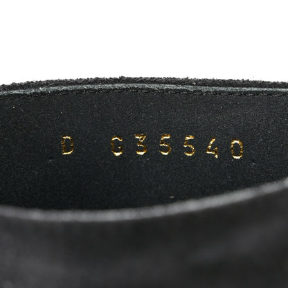 Chanel Suede Patent Calfskin Cap Toe Pearl Mule 36 Black 6 of 10
