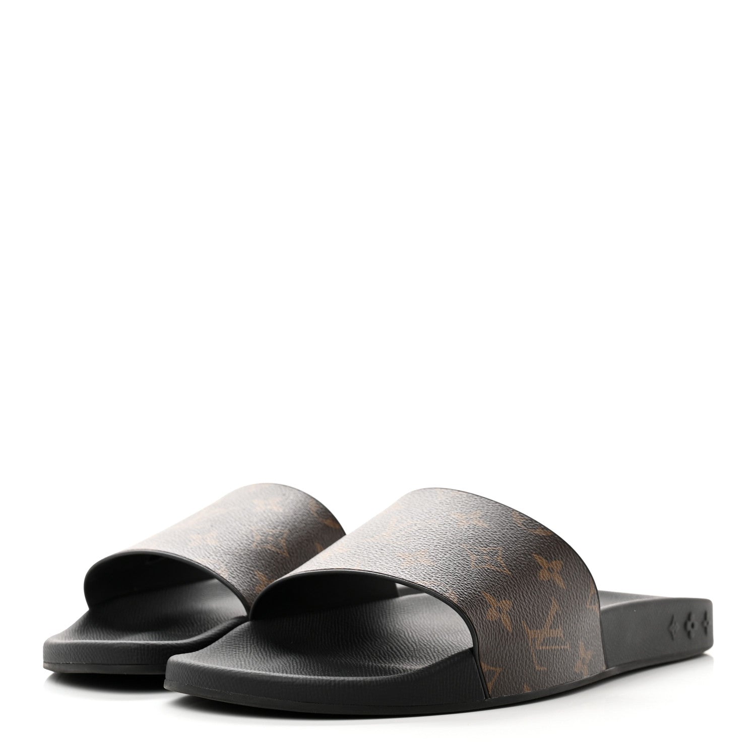 Louis Vuitton Rubber Monogram Eclipse Mens Waterfront Mules 9.5 Black 3 of 9