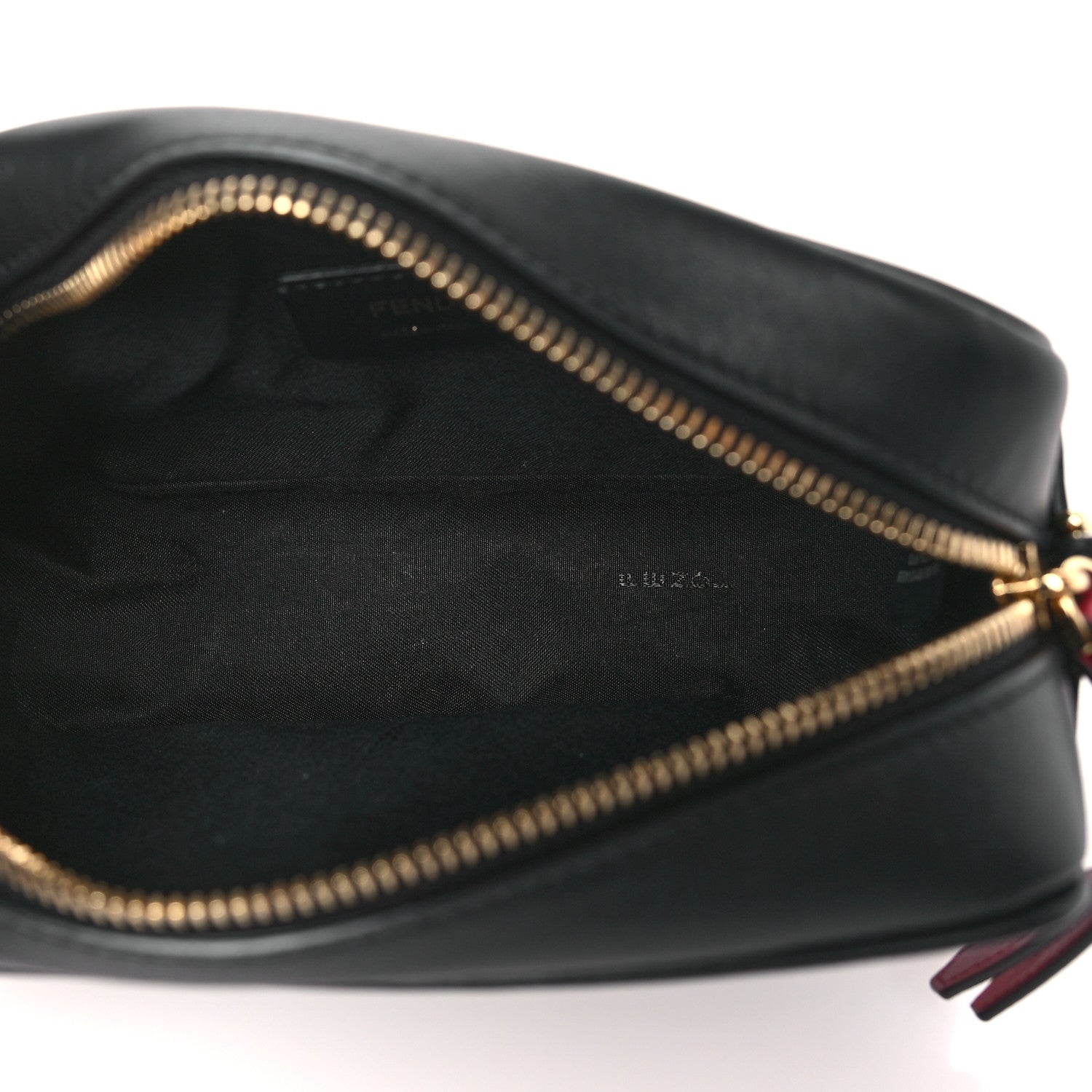 Fendi Vitello Century Bi-Color FF 1974 Embossed Mini Camera Case Maya Black 5 of 10