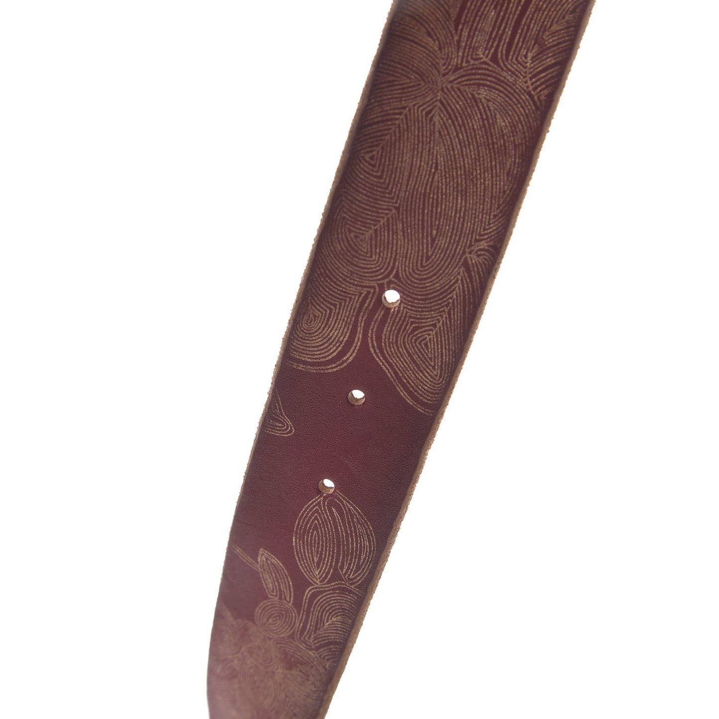 Faded Calfskin Leaf Print Double G 40mm Belt 95 38 Hibiscus Red Gold