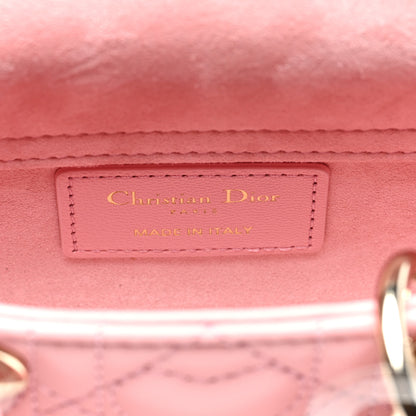 Christian Dior Lambskin Cannage Dioramour Micro Lady D-Joy Rose De Vents 6 of 9