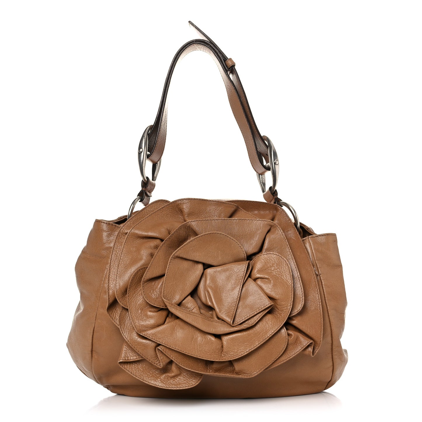 Calfskin Nadja Shoulder Bag Tan
