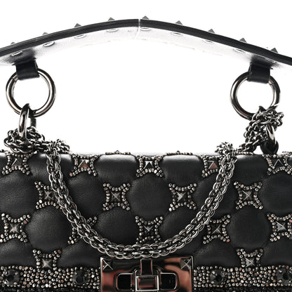 Valentino Garavani Beaded Small Rockstud Spike It Shoulder Bag Black 7 of 9