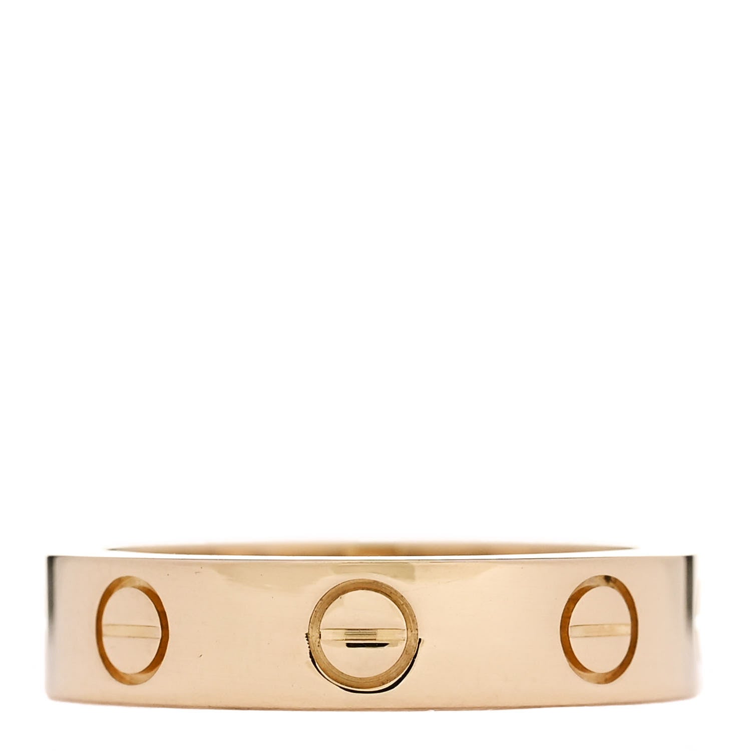 Cartier 18K Yellow Gold Diamond 4mm LOVE Wedding Band Ring 47 4 3 of 5