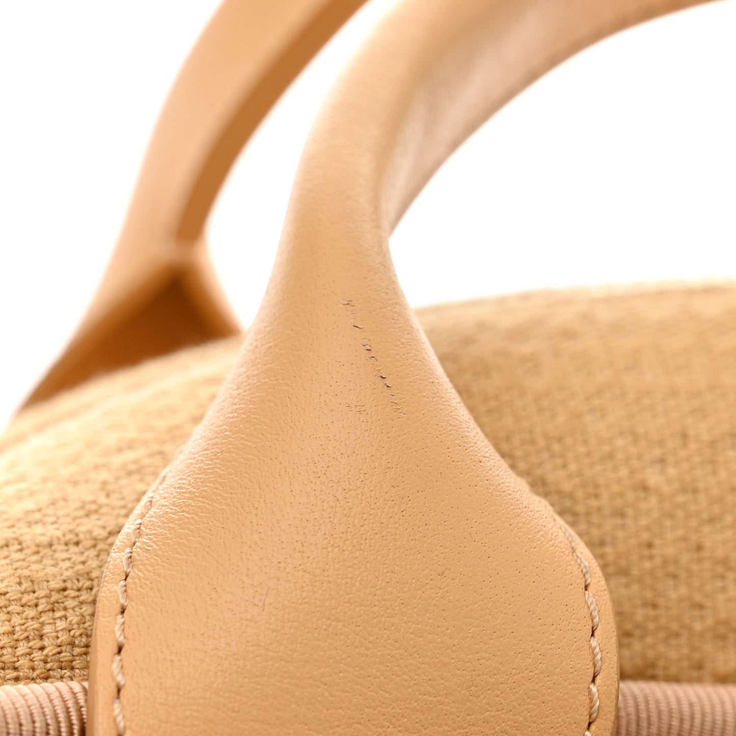 Canvas Deauville Bowling Bag Beige