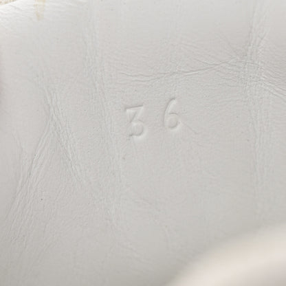 Hermes Graphic Mesh Suede Goatskin Womens Bouncing Sneakers  36 White 9 of 10