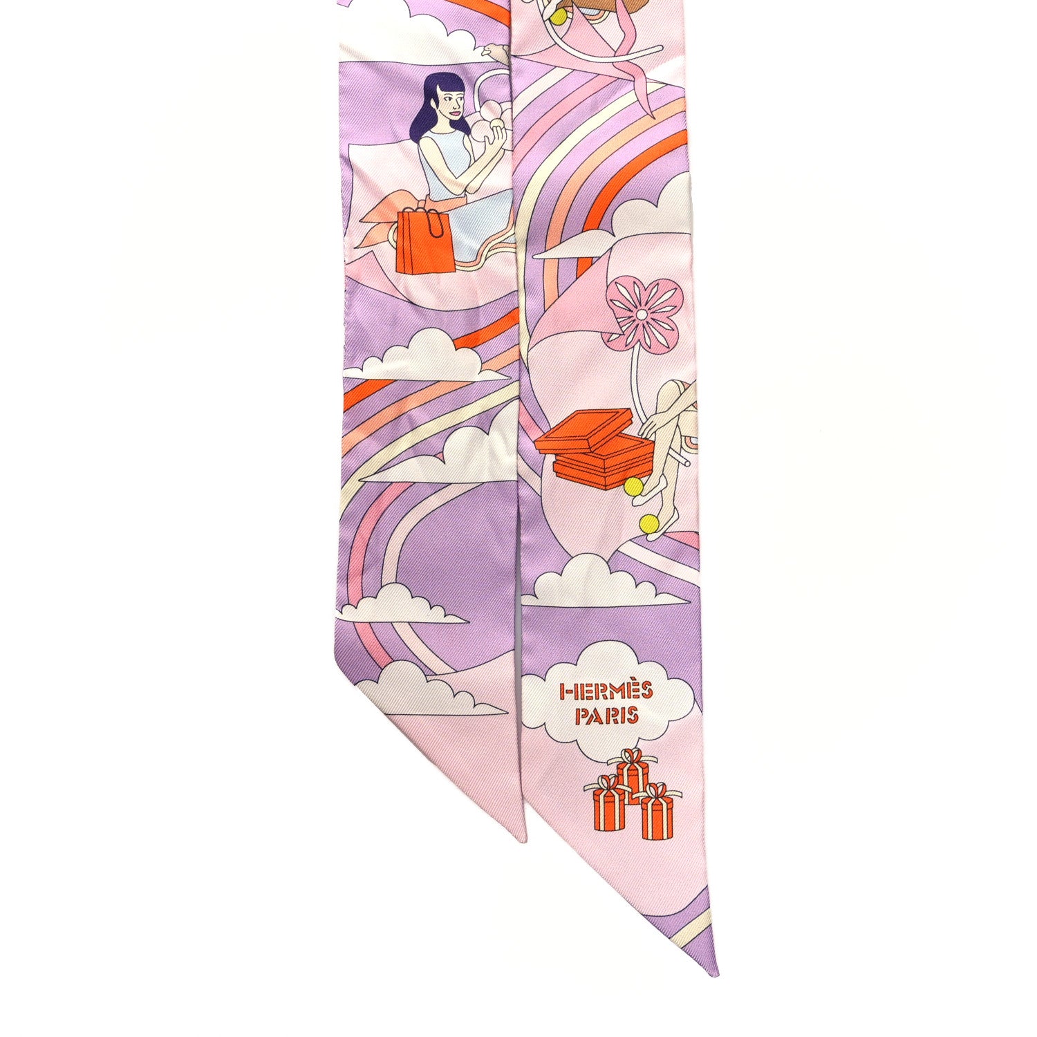 Hermes Silk Carres Volants Twilly Lilas 2 of 4