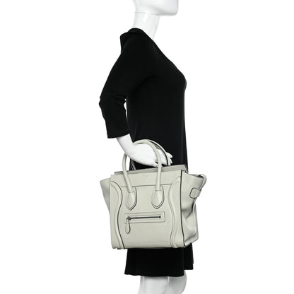 Celine Drummed Calfskin Micro Luggage Lune 2 of 13