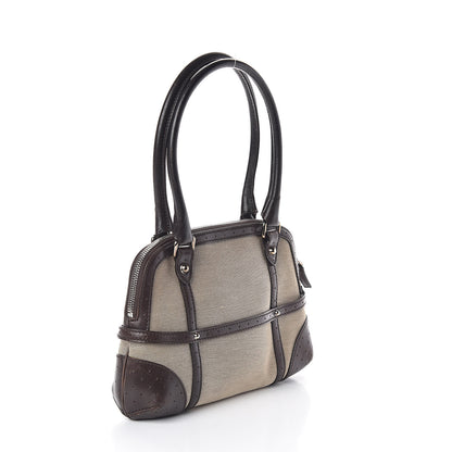 Gucci Canvas Calfskin GG Reins Tote Brown 3 of 9