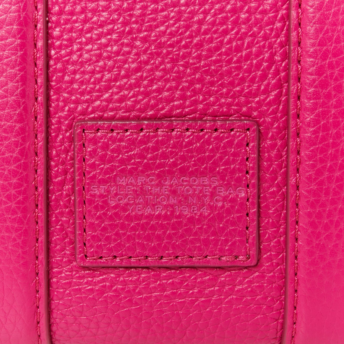 Grained Calfskin Mini The Tote Bag Lipstick Pink