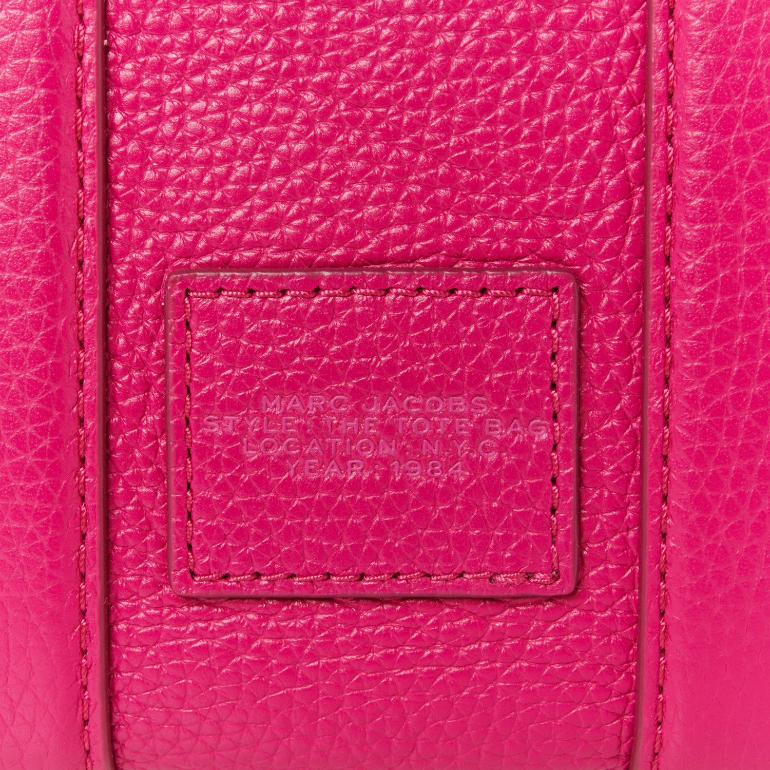 Marc Jacobs Grained Calfskin Mini The Tote Bag Lipstick Pink 7 of 10