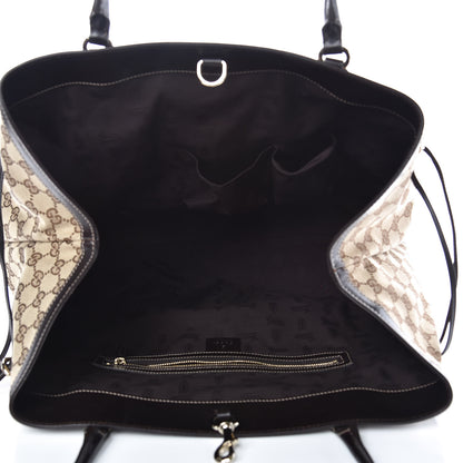 Gucci Monogram Vintage Web Large Tassel Tote Brown 5 of 11
