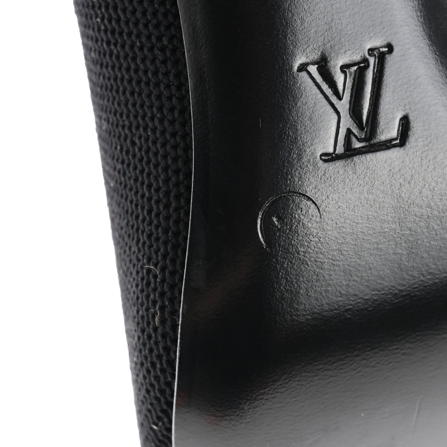 Monogram Stretch Fabric Silhouette Ankle Boots 38 Black