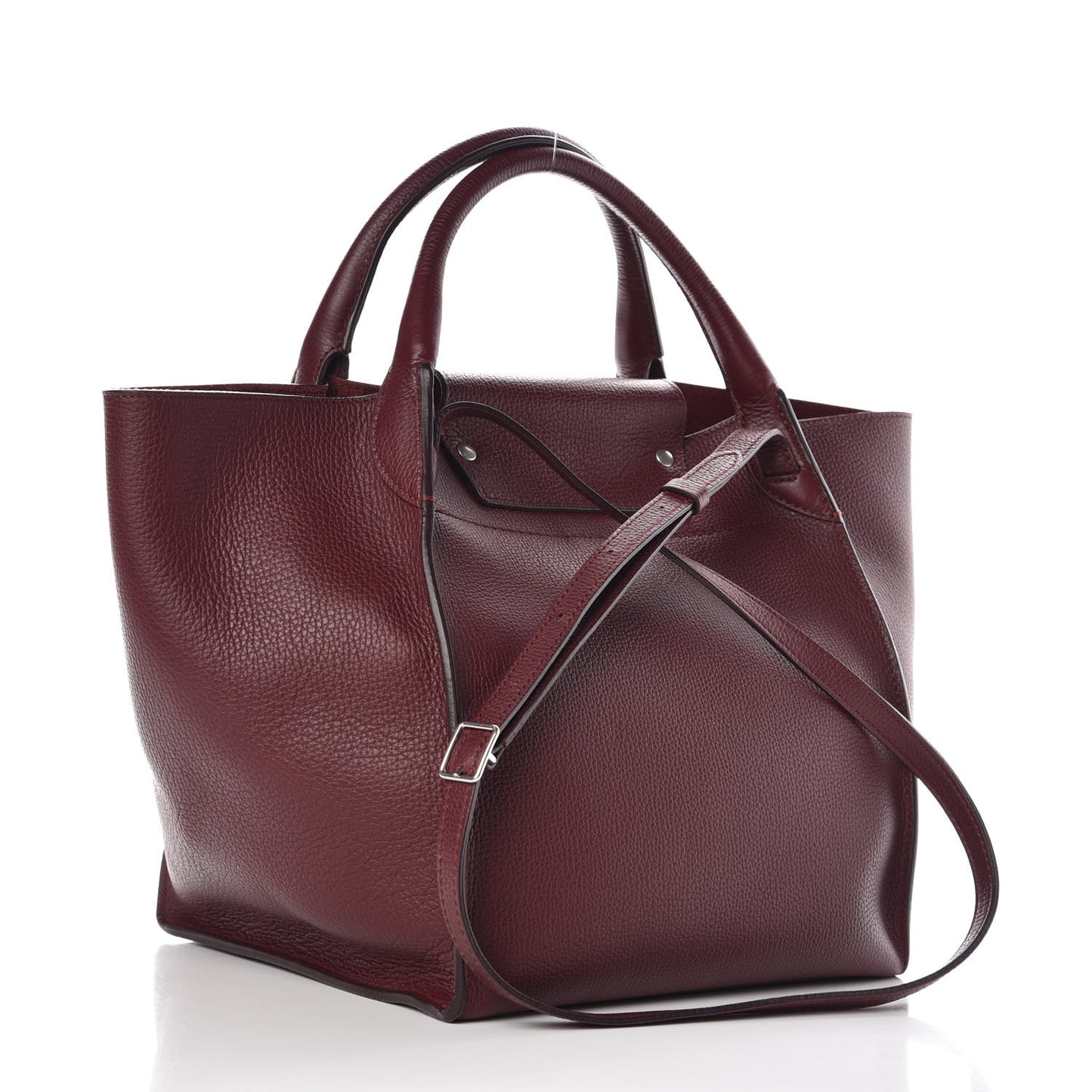 Supple Grained Calfskin Small Big Bag Wine
