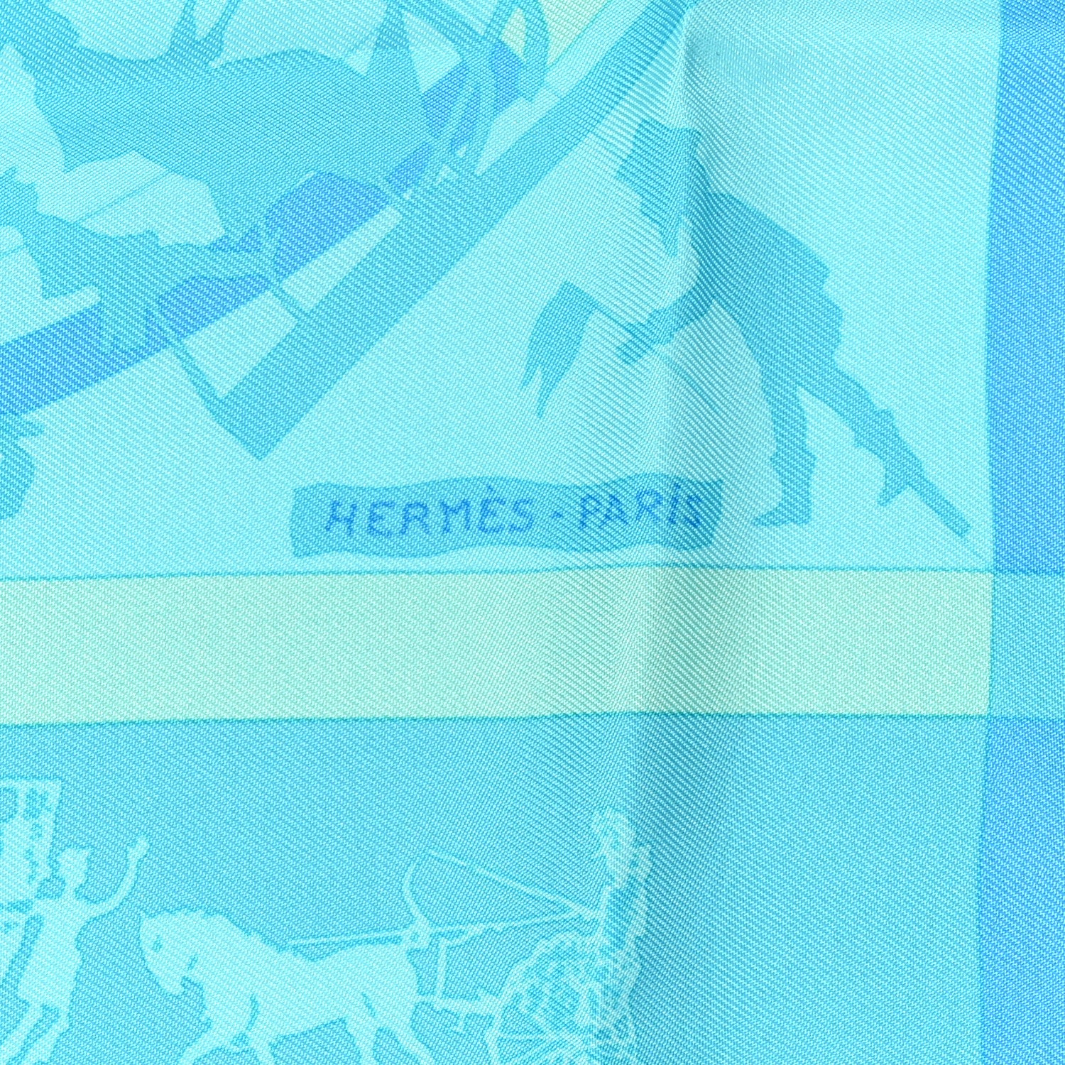 Hermes Silk Jeux D'ombres Pocket Square Scarf 2 of 6