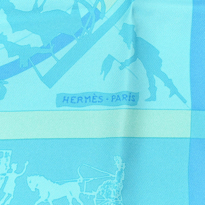 Hermes Silk Jeux D'ombres Pocket Square Scarf 2 of 6