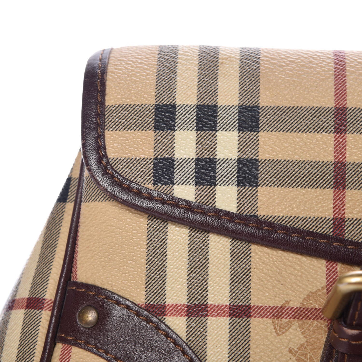 Burberry Haymarket Check Buckle Satchel 14 of 30