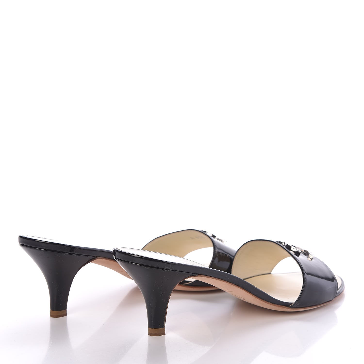 Chanel Patent Leather CC Mules 41 Black 4 of 7
