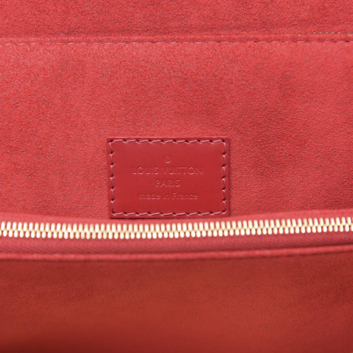 Damier Ebene Caissa Clutch Cherry