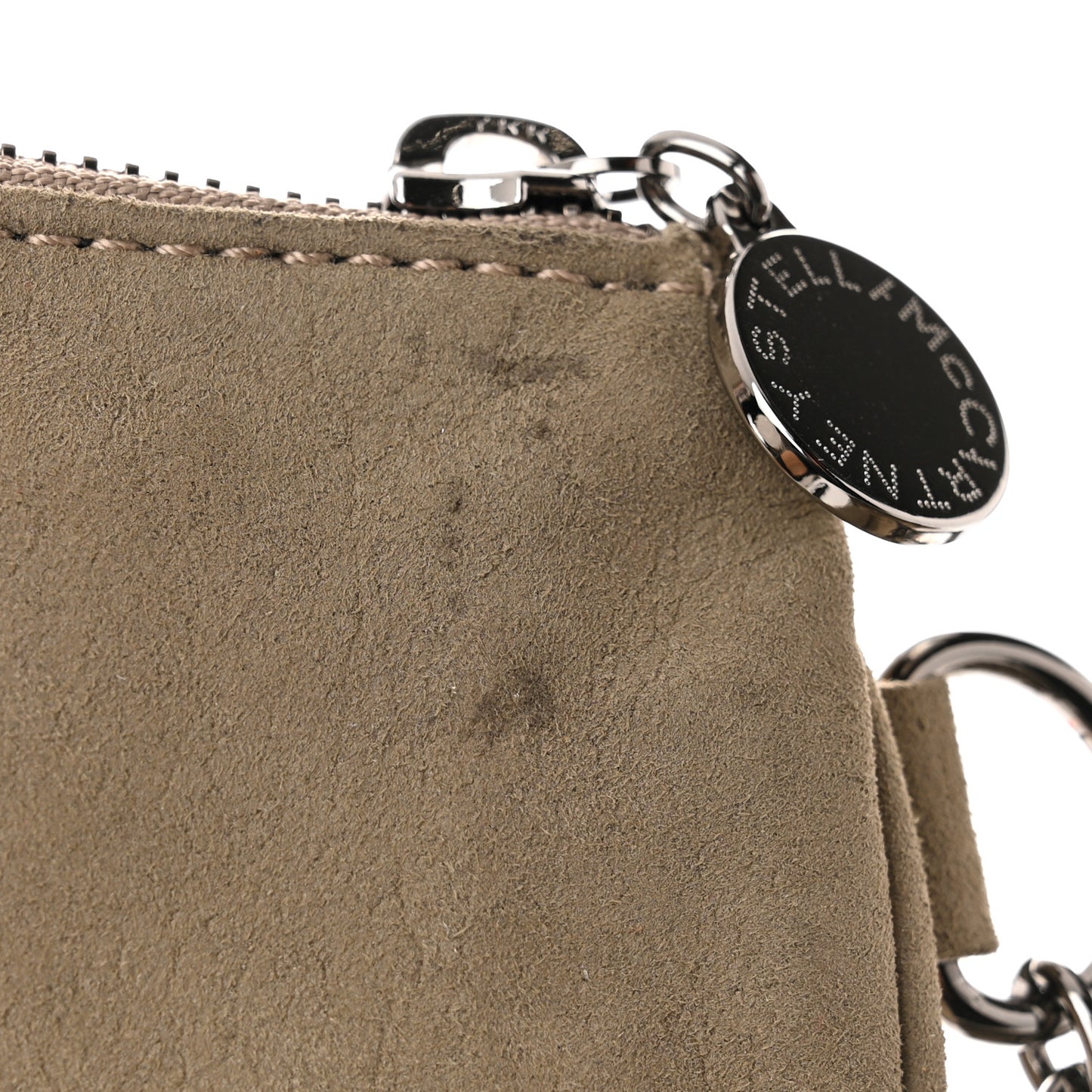 Eco Suede Fringe Big Falabella Tote Taupe