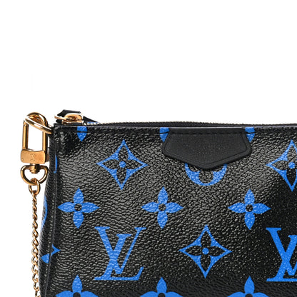 Louis Vuitton Colored Monogram Mini Pochette Accessories Blue Black 7 of 9
