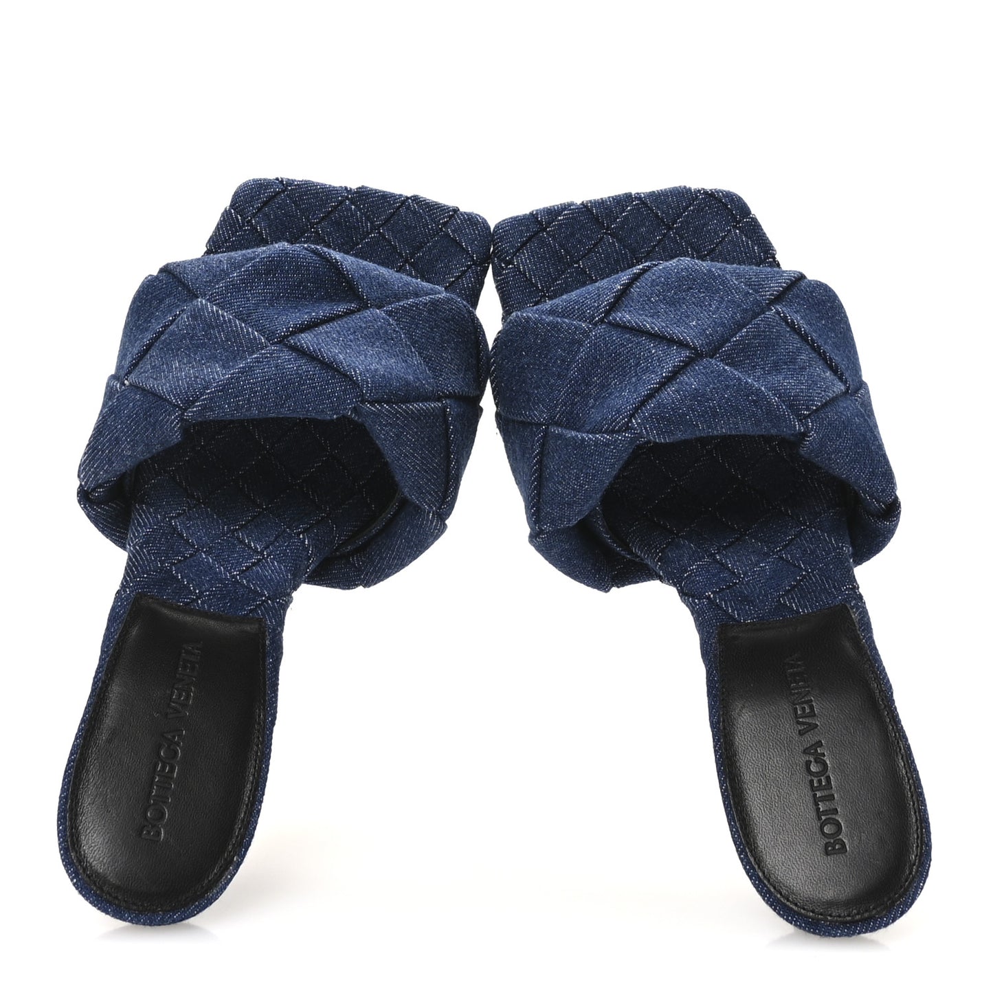 Denim Intrecciato Lido Mule 90 Sandals 36.5 Indigo