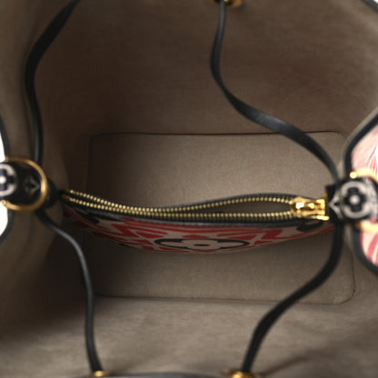 Louis Vuitton Monogram Giant Crafty NeoNoe MM Creme Rouge Black 4 of 8