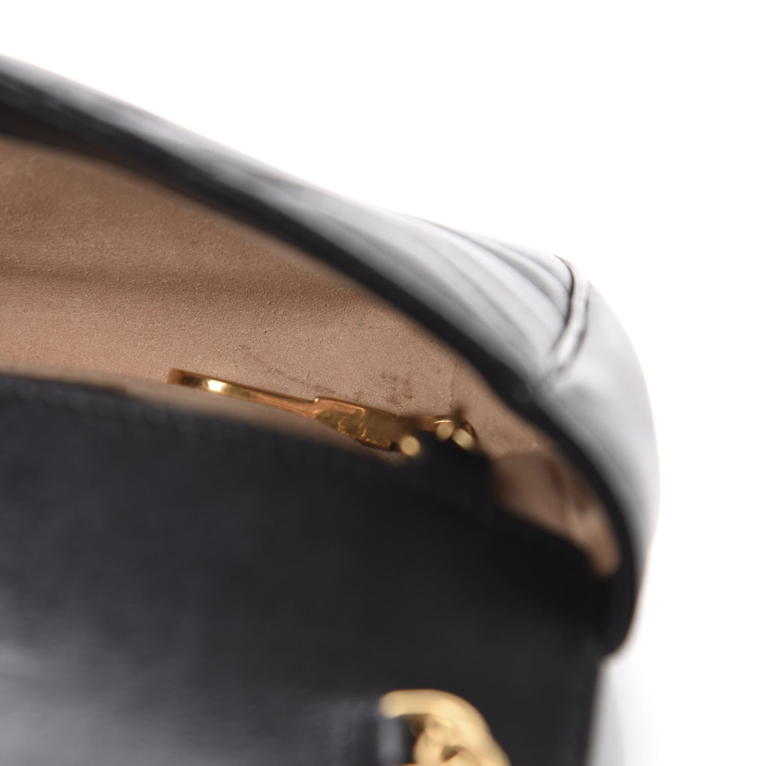 Gucci Calfskin Matelasse Super Mini GG Marmont Shoulder Bag Black 12 of 13