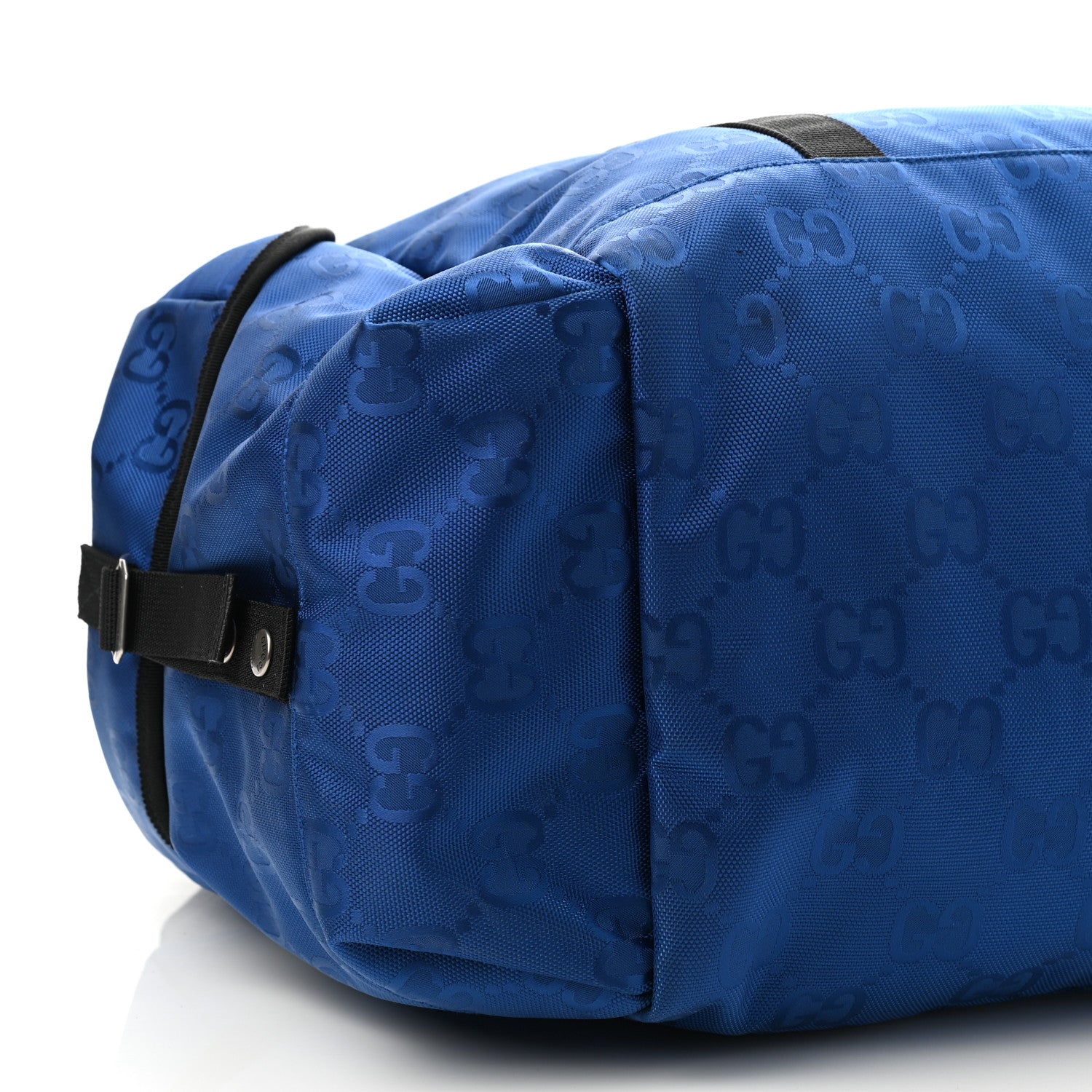 Gucci Econyl Nylon Monogram Off The Grid Duffle Bag Guilted Blue Black 8 of 9