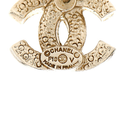 Chanel Crystal Timeless CC Earrings Gold 4 of 6