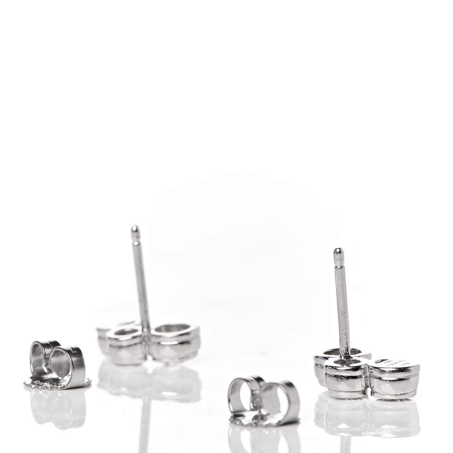 Tiffany Platinum Diamond Bubbles Stud Earrings 3 of 4