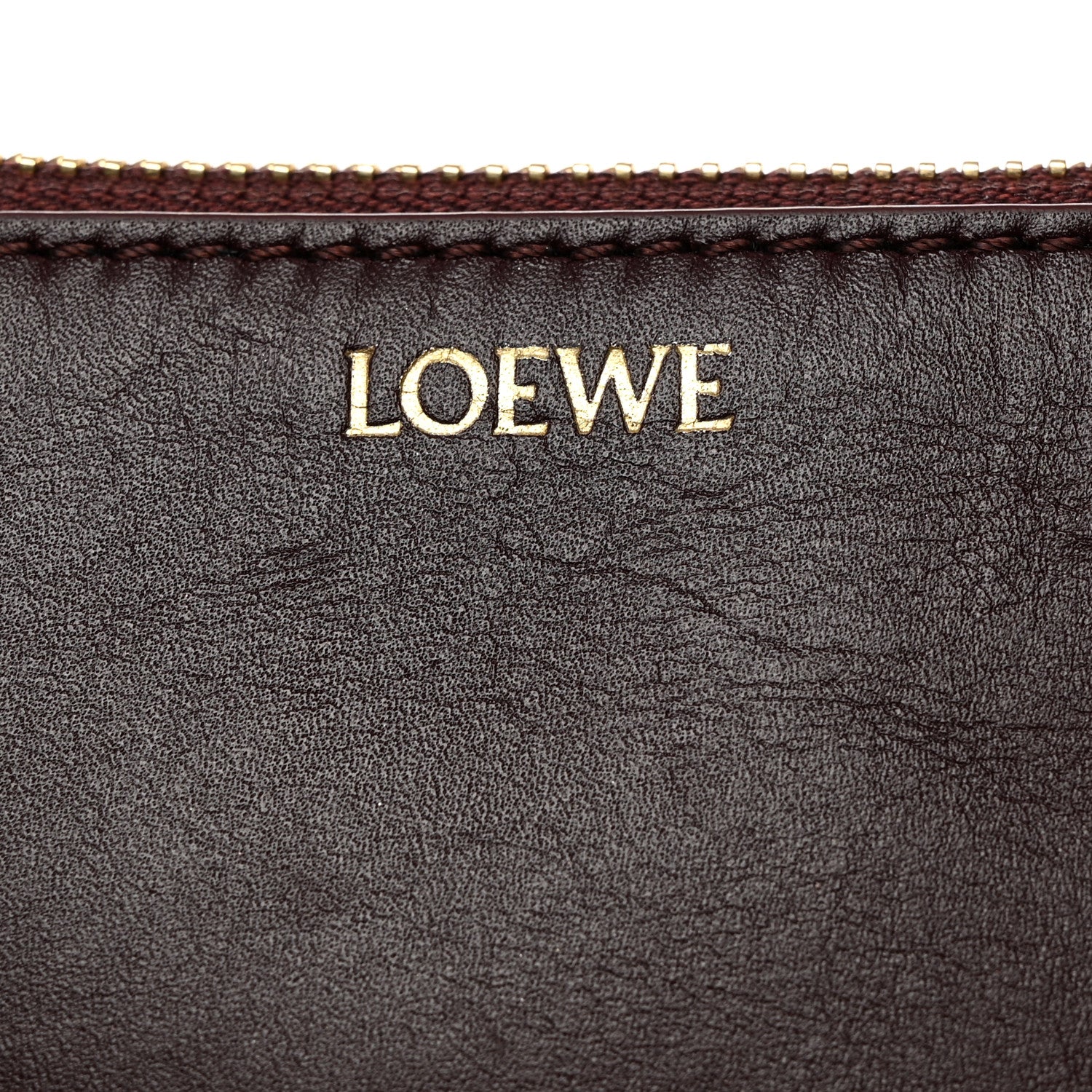 Loewe Shiny Nappa Calfskin Knot T Pouch Burgundy Emerald 6 of 8