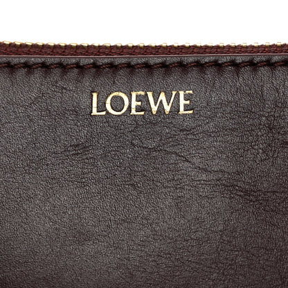 Loewe Shiny Nappa Calfskin Knot T Pouch Burgundy Emerald 6 of 8