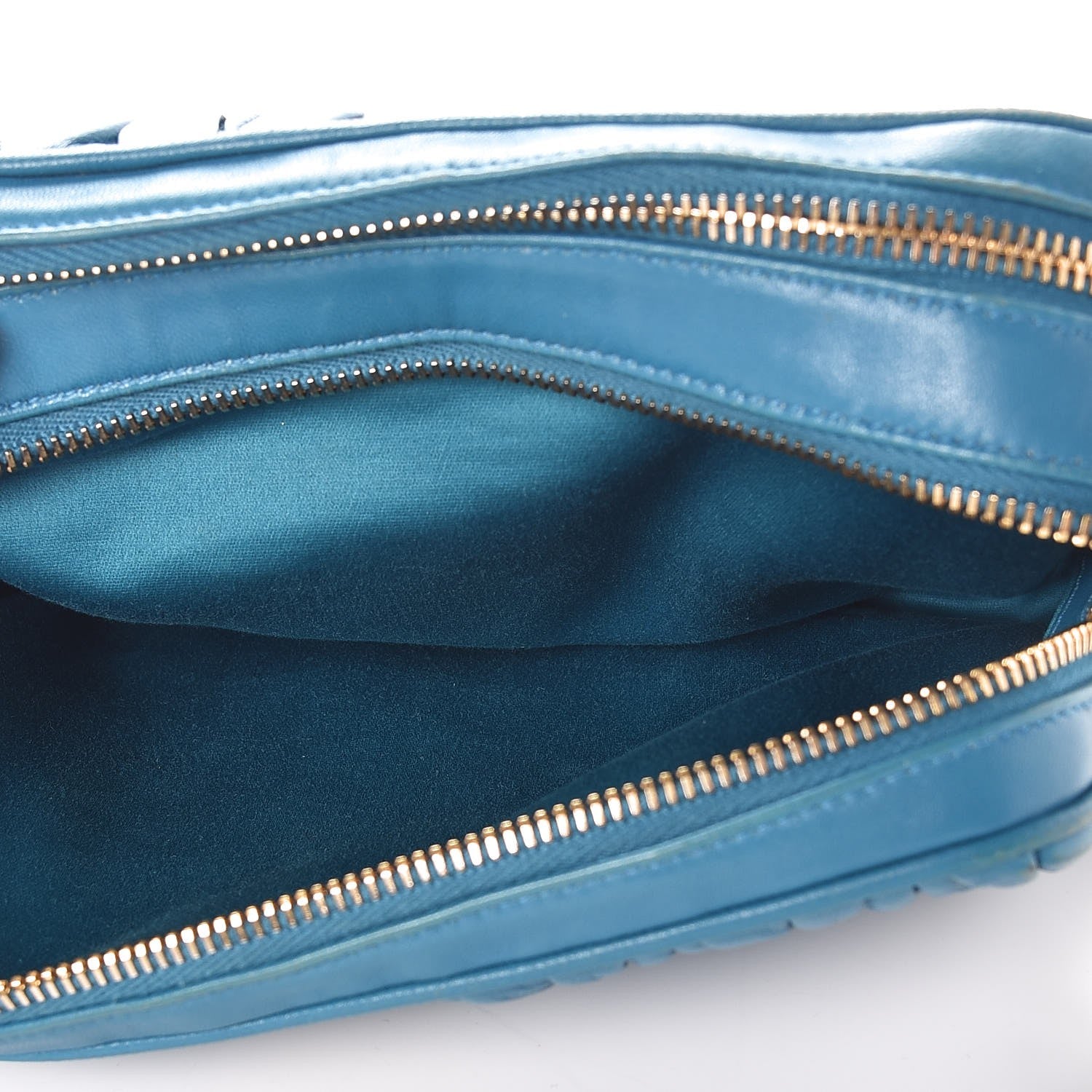 Miu Miu Nappa Matelasse Double Zip Shoulder Bag Turchese 6 of 11