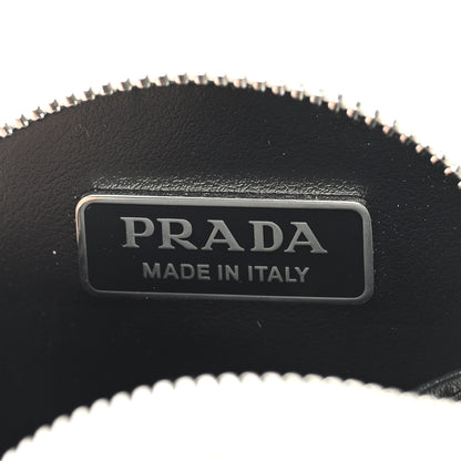 Prada Spazzolato Round Chain Coin Crossbody Pouch Argento 8 of 8