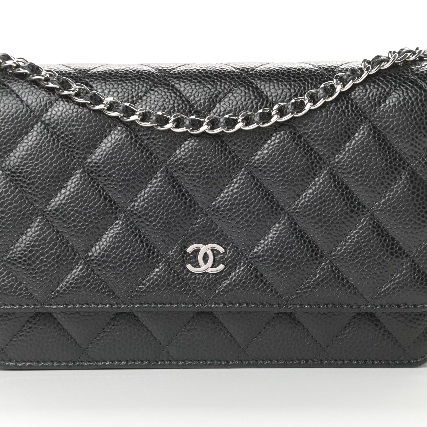 Chanel Caviar Quilted Wallet On Chain WOC Black 9 of 12