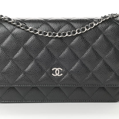 Chanel Caviar Quilted Wallet On Chain WOC Black 9 of 12