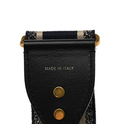 Christian Dior Canvas Embroidered Shoulder Strap Blue 4 of 7
