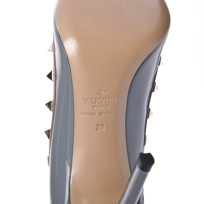 Valentino Garavani Patent Rockstud 100mm Pumps 38 Light Stone Poudre 6 of 11