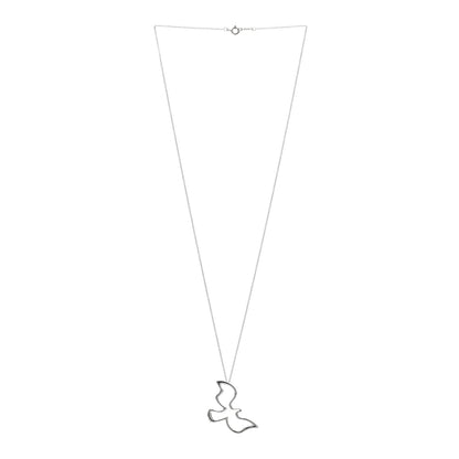 Tiffany Sterling Silver Paloma Picasso Dove Pendant Necklace 3 of 4