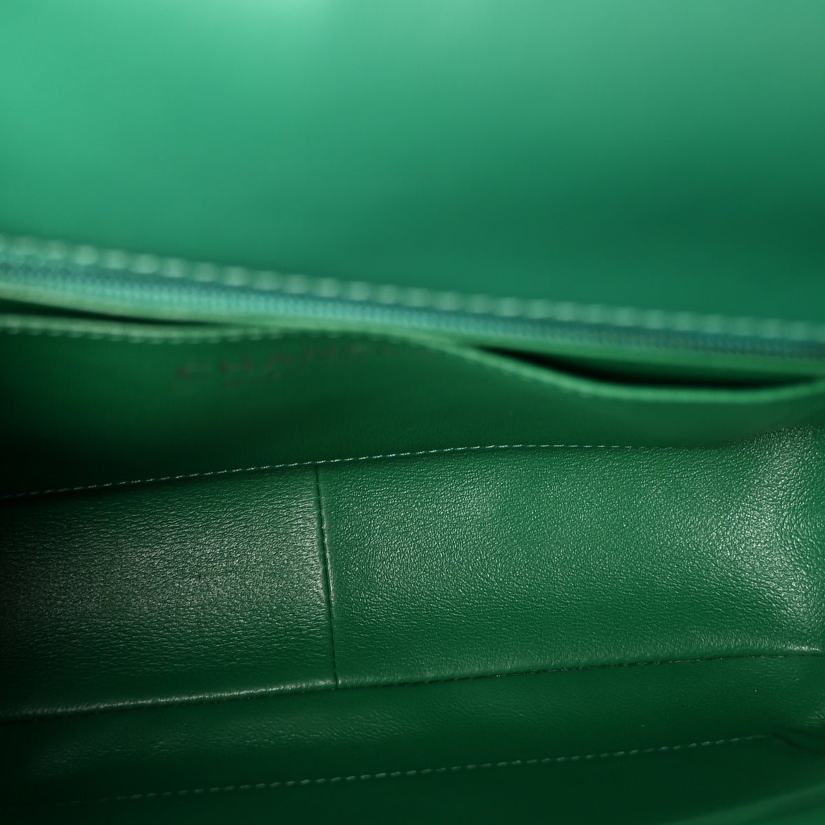 Calfskin Quilted Medium Rock My Shoulder Flap Green