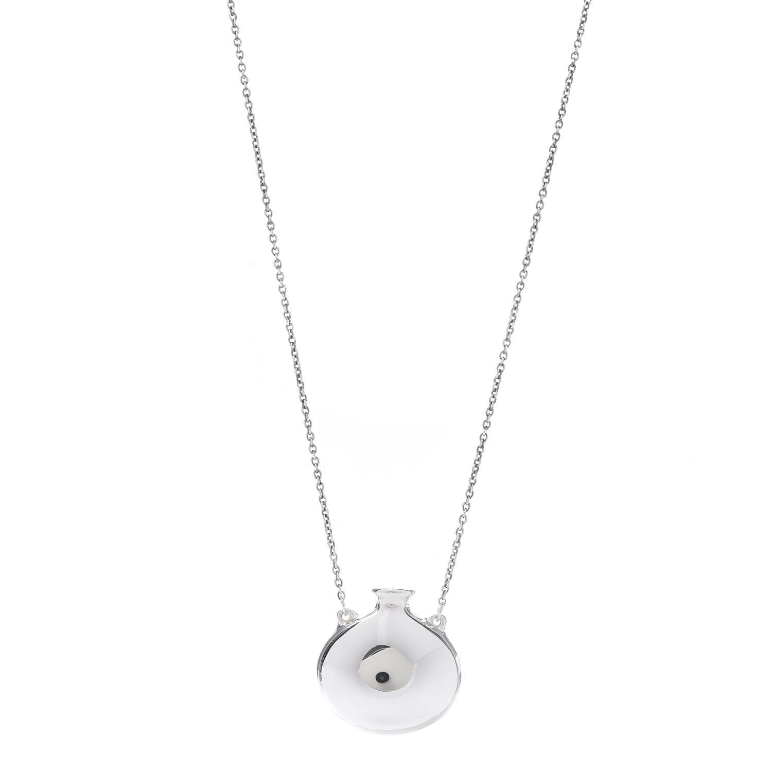 Tiffany Sterling Silver Elsa Peretti Bottle Pendant Necklace 1 of 7