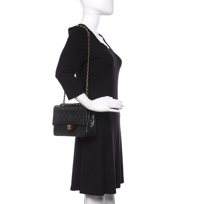 Chanel Lambskin Quilted Medium Double Flap Black 2 of 11