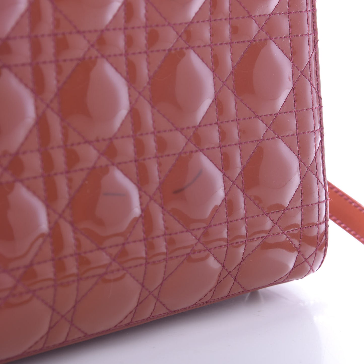 Patent Cannage Medium Lady Dior Pink