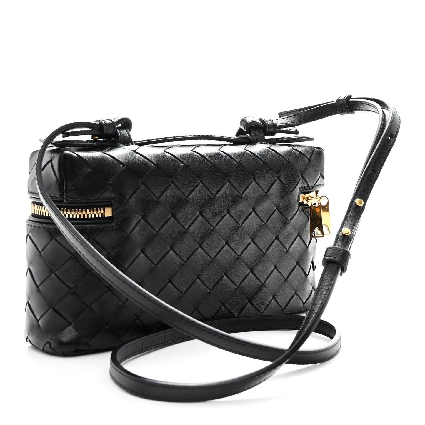 Calfskin Intrecciato Bang Bang Vanity Case Black