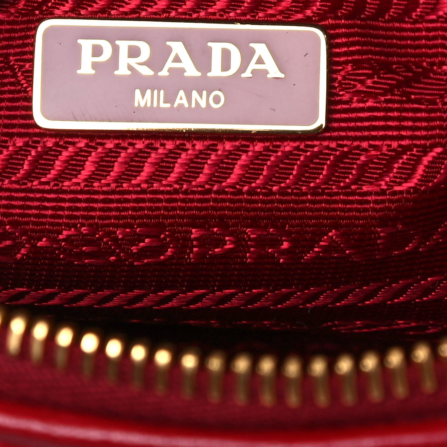 Prada Tessuto Nylon Gaufre Shoulder Bag Rosso 6 of 11