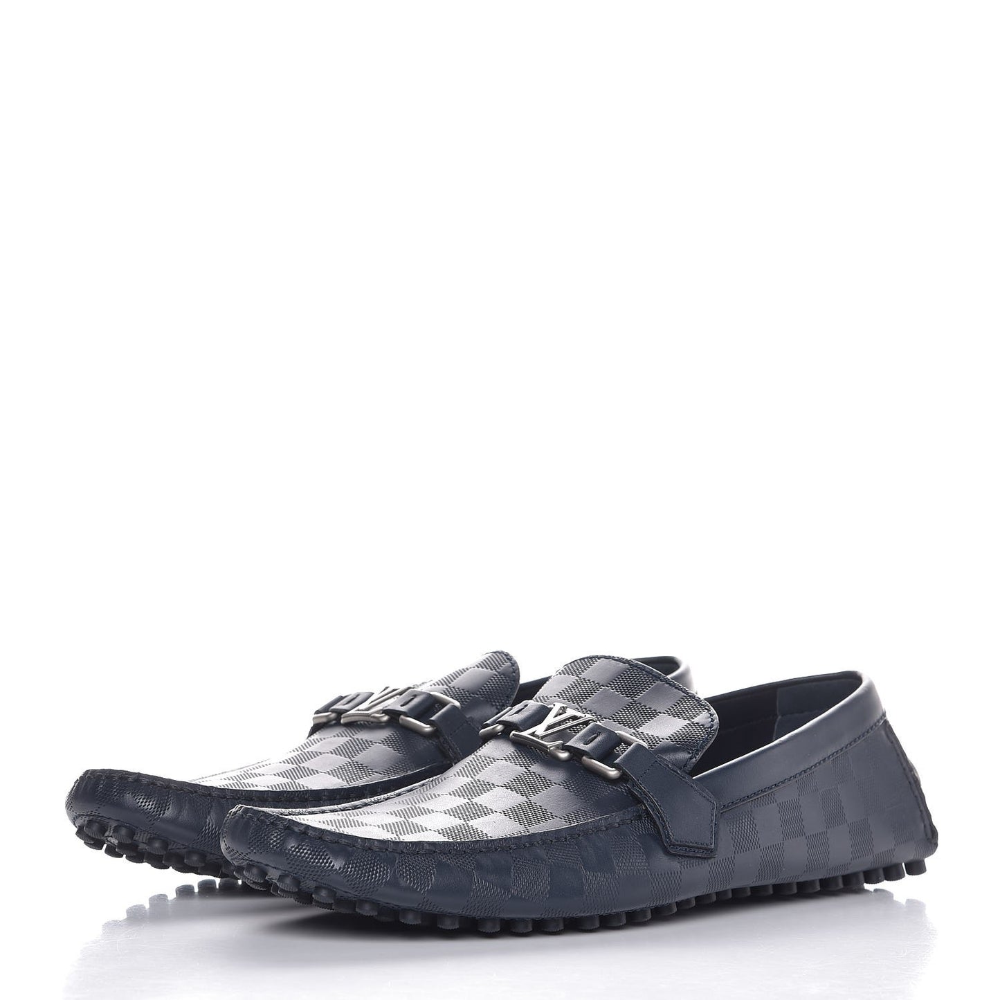 Men's Damier Infini Hockenheim Moccasin Loafers 13 Cosmos