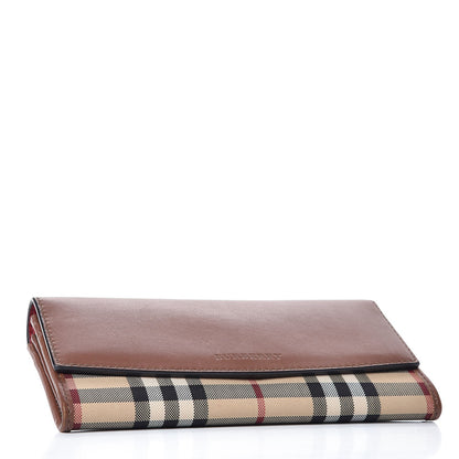 Burberry Grainy Calfskin House Check Continental Wallet Tan 3 of 9