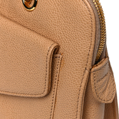 Chanel Caviar Flap Shoulder Bag Beige 18 of 31