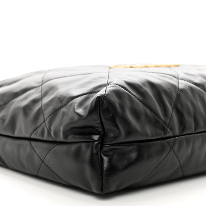 Chanel Shiny Calfskin Quilted Large Chanel 22 Black 9 of 10
